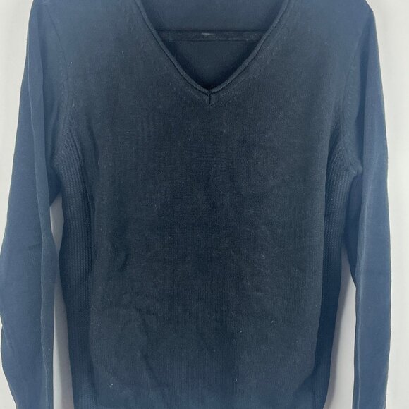 NVO Sport by Lanctot Sweater Size L Long Sleeve V Neck 94% Cotton 1% Spandex - Picture 3 of 9
